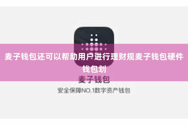 麦子钱包还可以帮助用户进行理财规麦子钱包硬件钱包划
